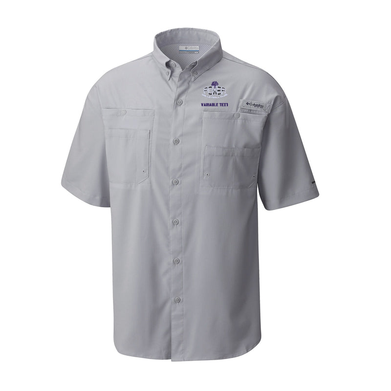 Men's Tamiami Short Sleeve Shirt - Cool Grey - Embroidery Text Drop
