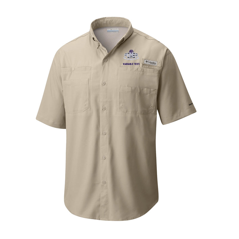 Men's Tamiami Short Sleeve Shirt - Fossil - Embroidery Text Drop
