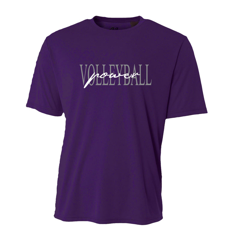 Men's Performance T-Shirt - Purple - Logo Text Drop