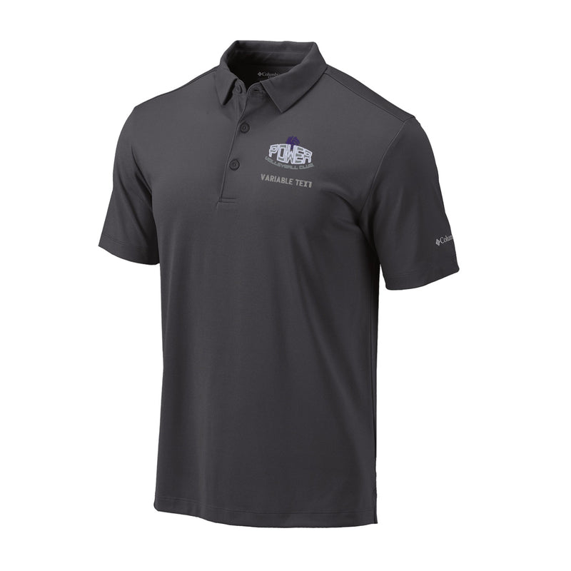 Men's Omni-Wick Drive Polo - Forged Iron - Embroidery Text Drop