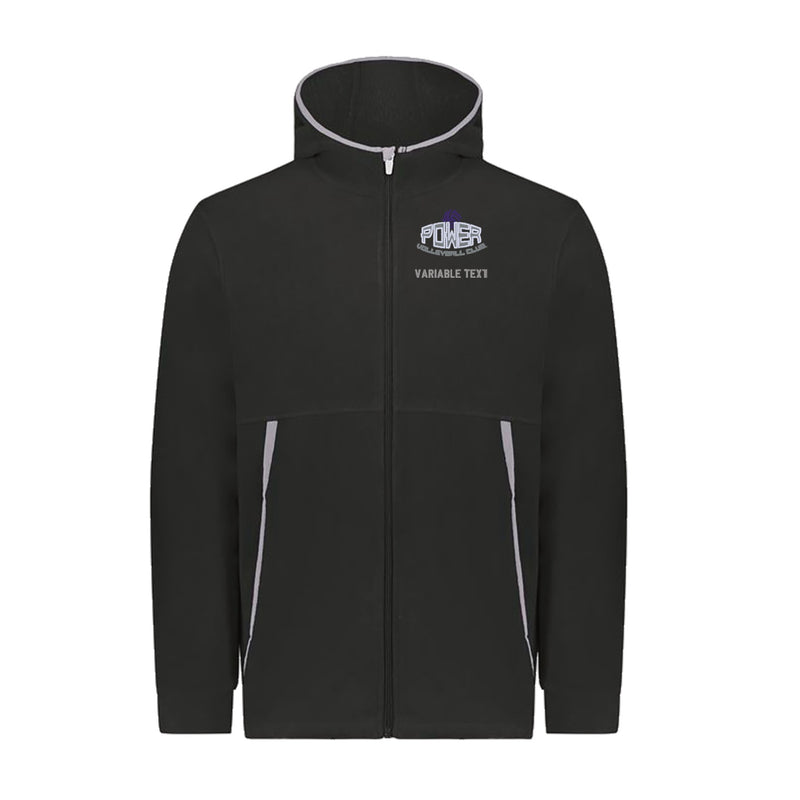 Augusta Chill Fleece 2.0 Full Zip Pullover - Black - Embroidery Text Drop