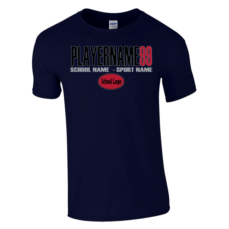 Men's Classic T-Shirt - Navy - Cap Name Number