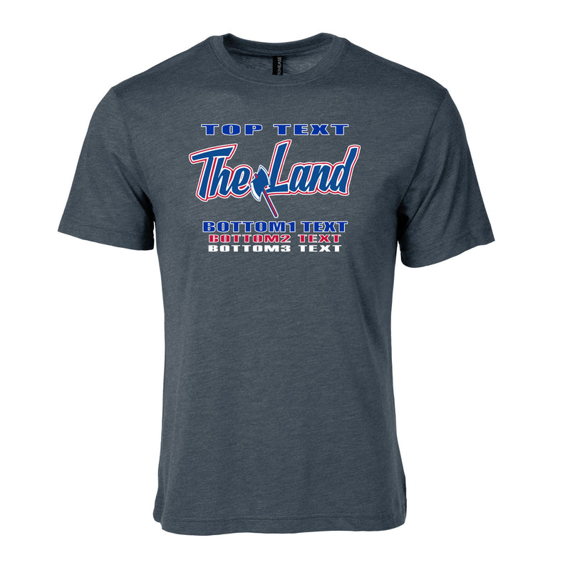 Men's Triblend T-Shirt - Charcoal Heather - Logo Text Drop