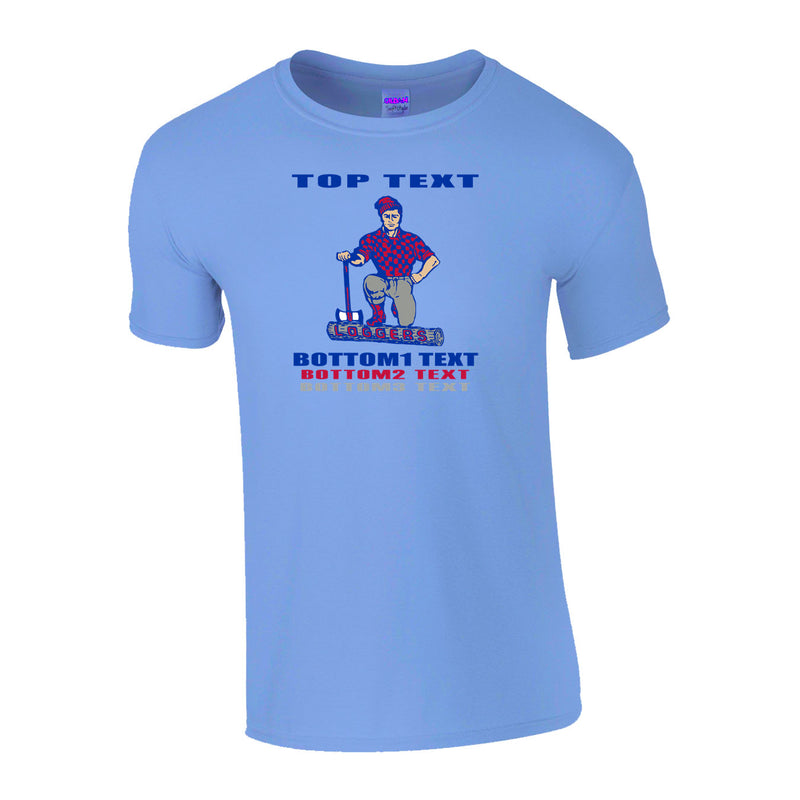Men's Classic T-Shirt - Carolina Blue - Logo Text Drop