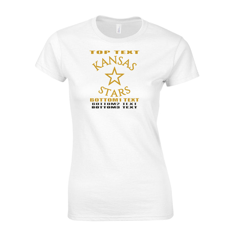 Women's Classic T-Shirt - White - Logo Text Drop