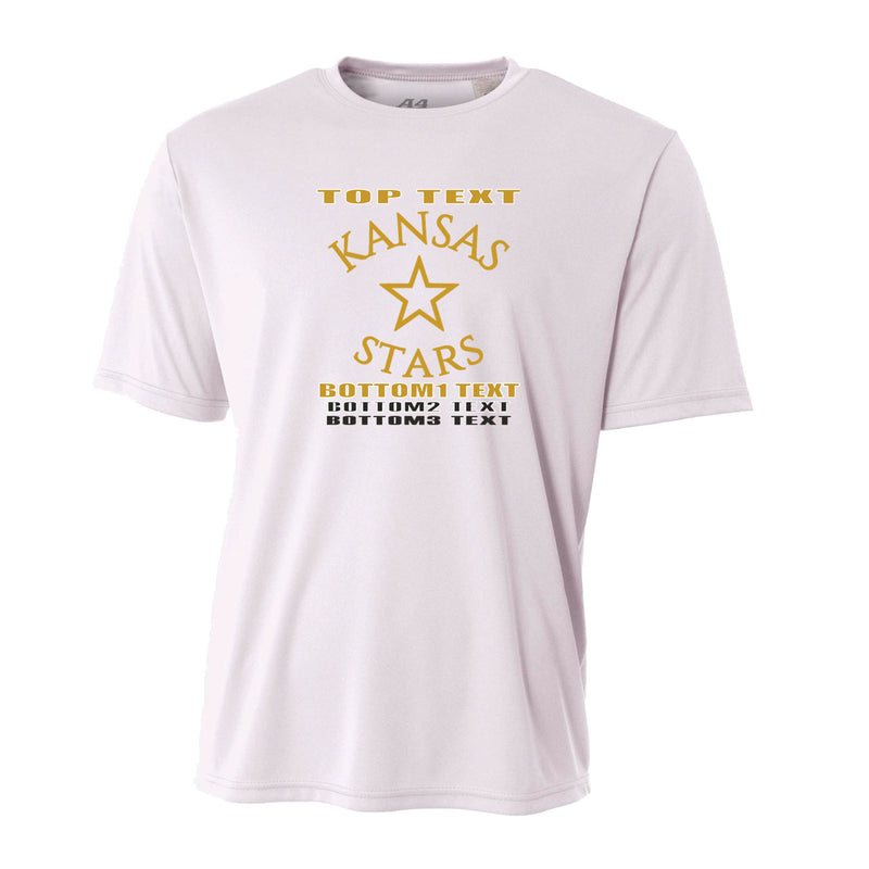 Youth Performance T-Shirt - White - Logo Text Drop