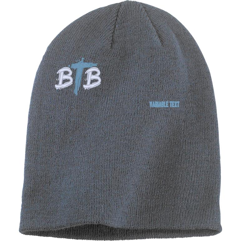Classic Beanie - Grey - Hat Embroidery