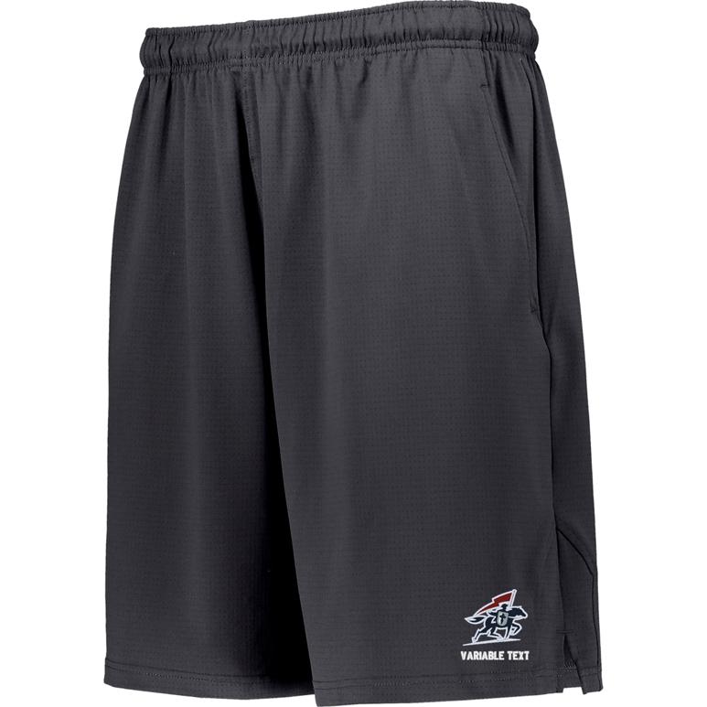 Russell Team Driven Coaches Shorts - Stealth - Embroidery Text Drop