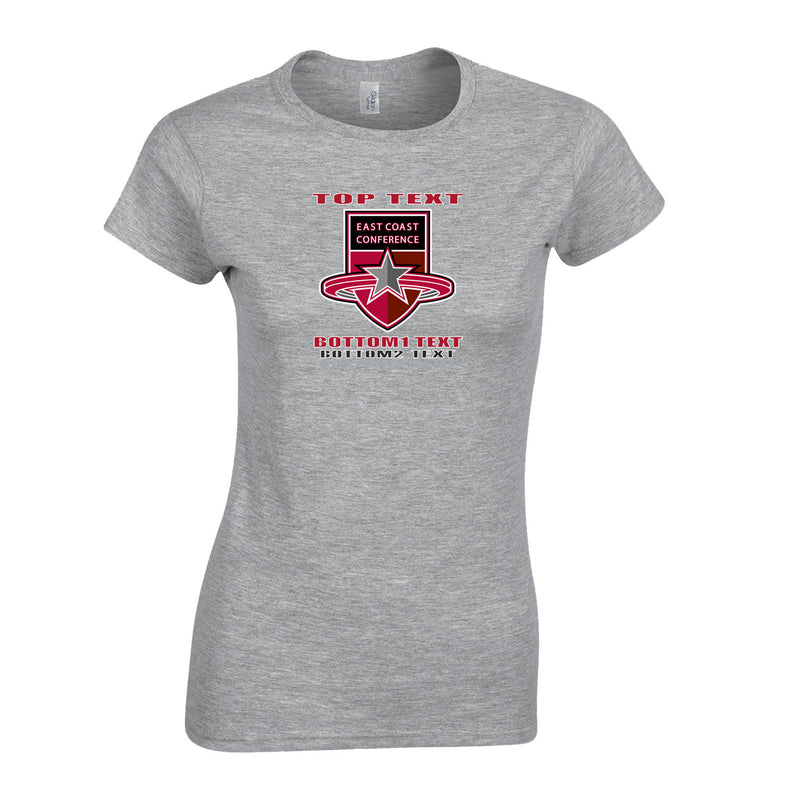 Women's Classic T-Shirt - Sport Grey - Logo Text Drop