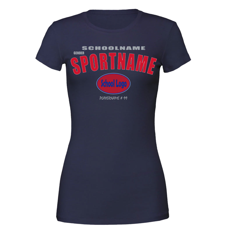 Women's Premium T_Shirt - Navy - Sport Arch