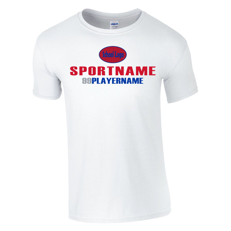 Youth Classic T-Shirt - White - Logo Sport Name