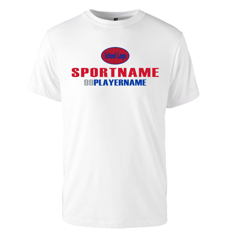 Men's Triblend T-Shirt - White - Logo Sport Name