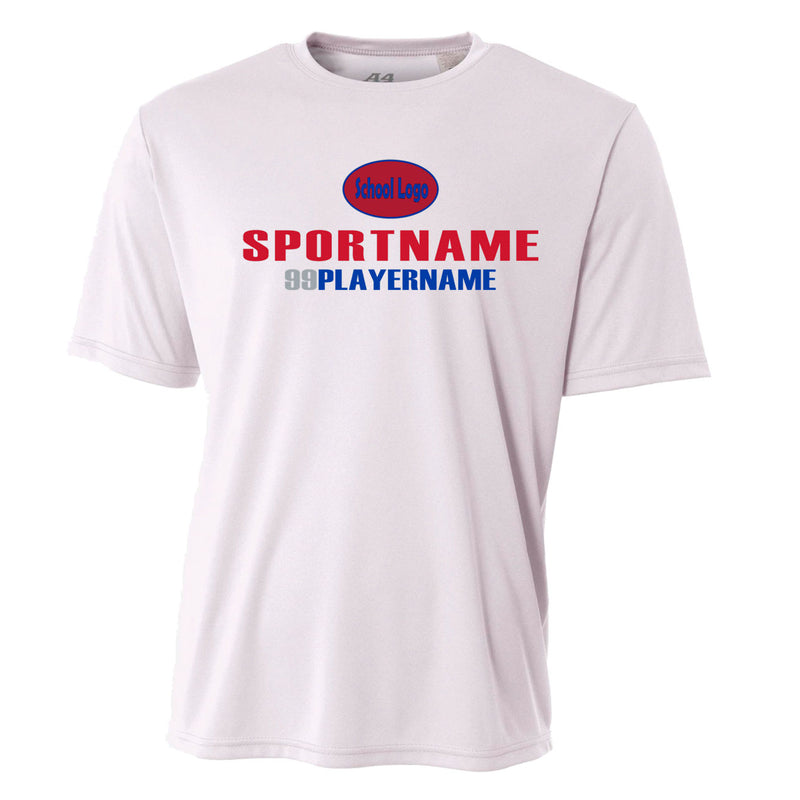 Youth Performance T-Shirt - White - Logo Sport Name