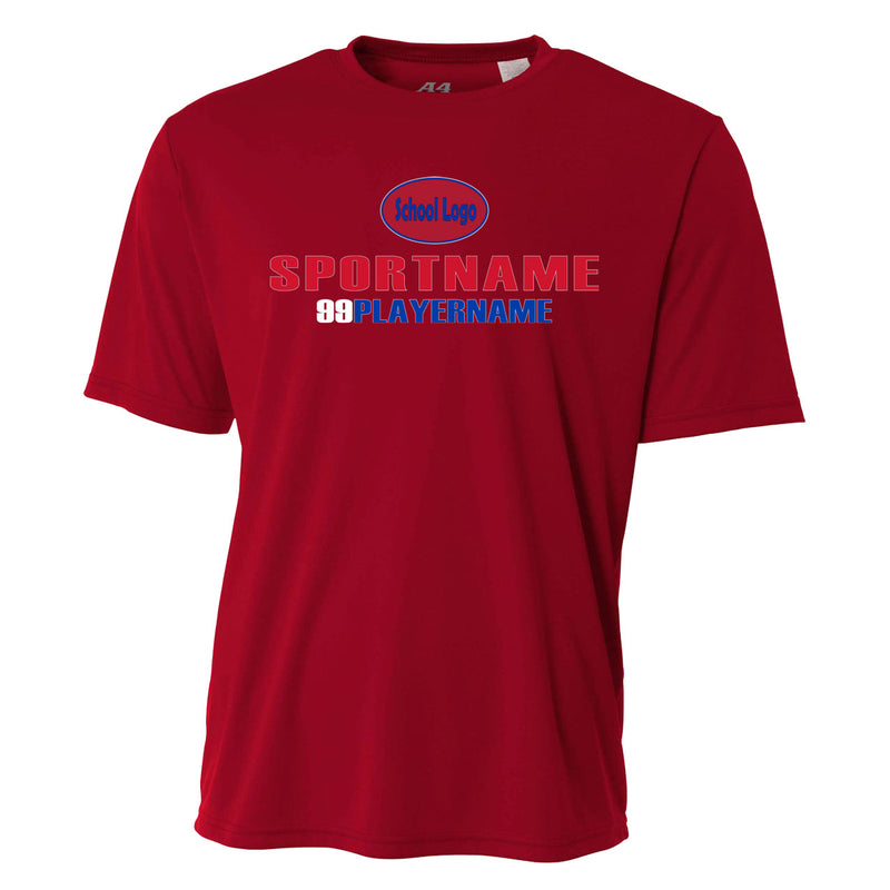 Men's Performance T-Shirt - Cardinal - Logo Sport Name