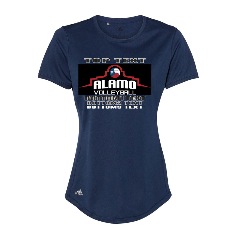Adidas Women's Sport T-Shirt - Collegiate Navy - Logo Text Drop