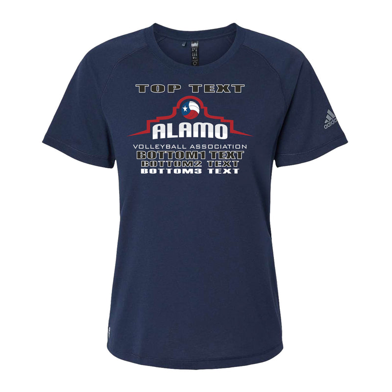 Adidas Women's Blended T-Shirt - Collegiate Navy - Logo Text Drop