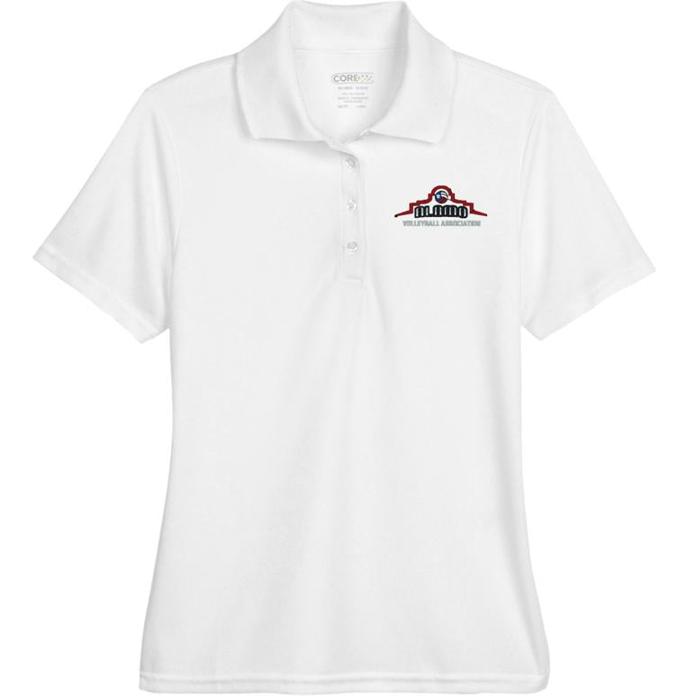 Women's Performance Polo - White - Embroidery Text Drop