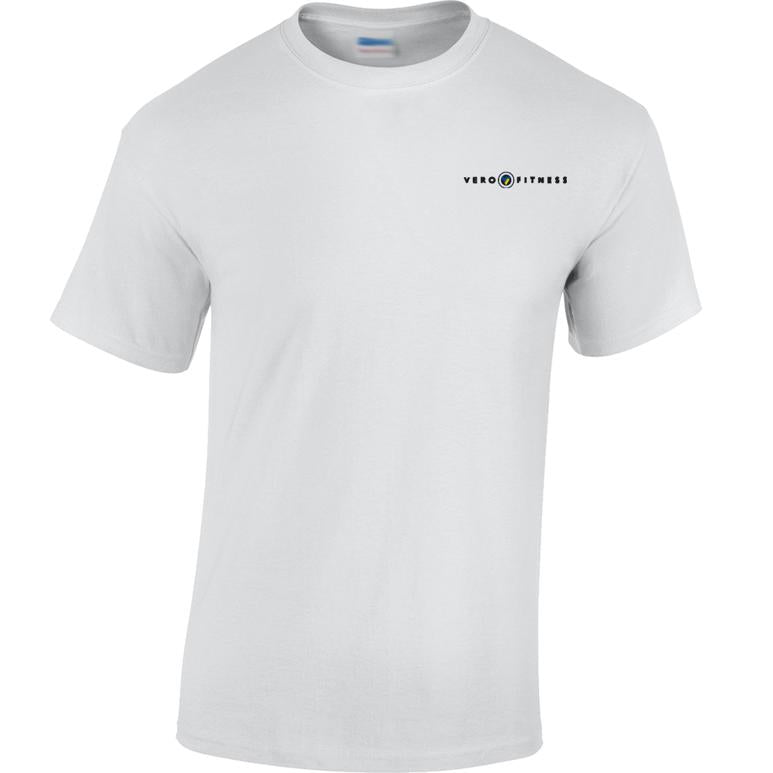 Russell DRI-POWER Tee - White - Embroidery Text Drop