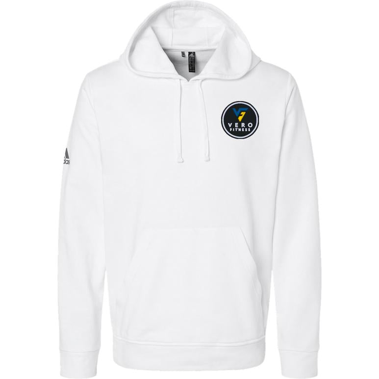 Adidas Hooded Sweatshirt - White - Embroidery Text Drop
