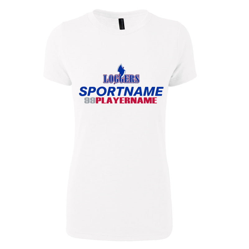 Women's Triblend T-Shirt - White - Logo Sport Name