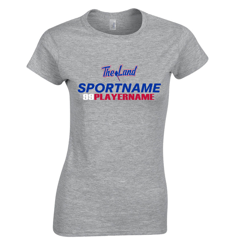 Women's Semi-Fitted Classic T-Shirt  - Sport Grey - Logo Sport Name