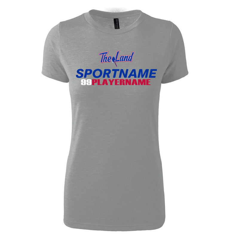 Women's Triblend T-Shirt - Grey Heather - Logo Sport Name