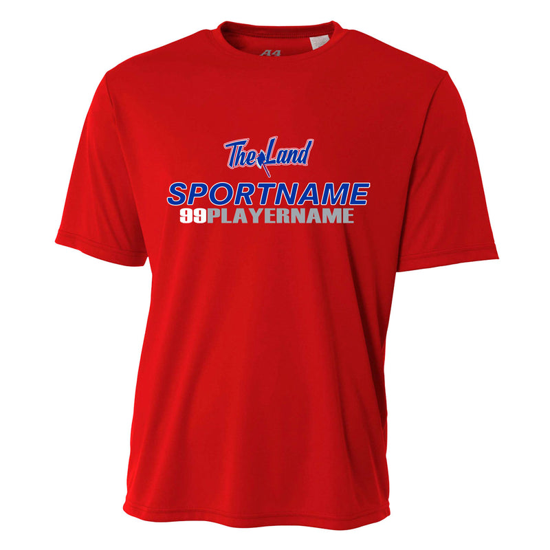 Men's Performance T-Shirt - Scarlet - Logo Sport Name