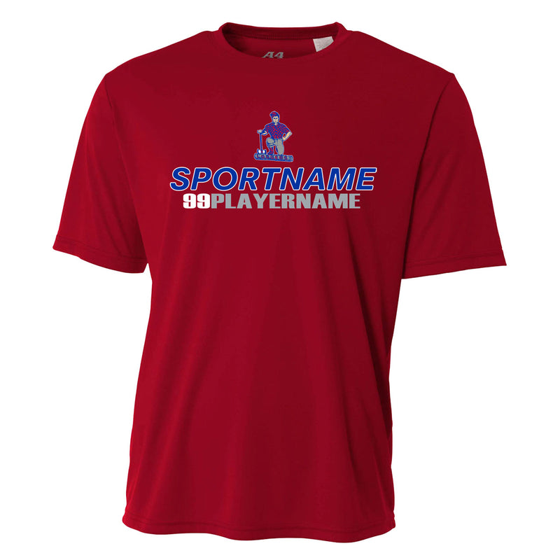 Youth Performance T-Shirt - Cardinal - Logo Sport Name