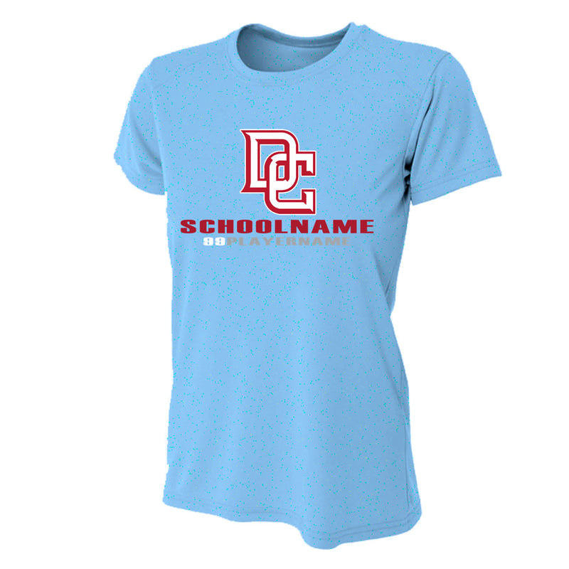 Women's Tight Fit Performance T-Shirt - Light Blue - Logo School Player