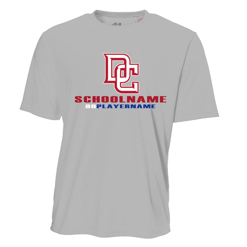 Men's Performance T-Shirt - Silver - Logo School Player