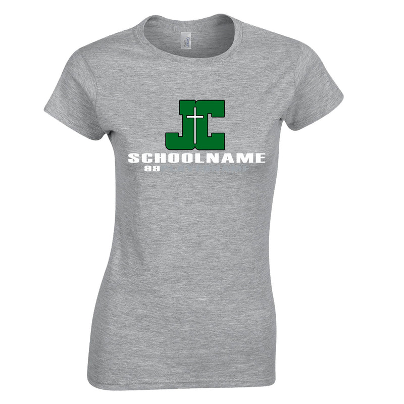 Women's Semi-Fitted Classic T-Shirt  - Sport Grey - Logo School Player