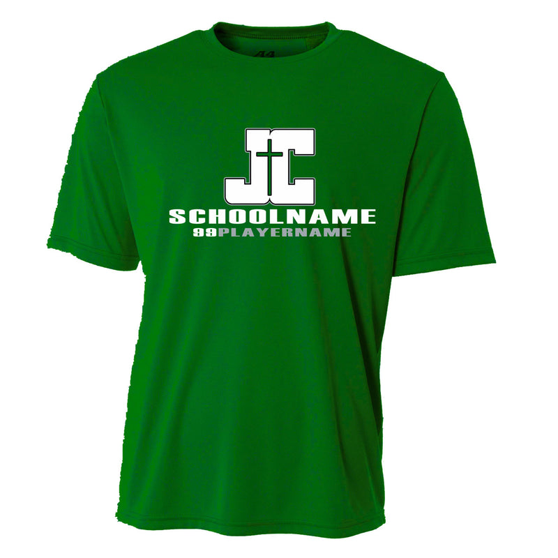 Men's Performance T-Shirt - Kelly Green - Logo School Player