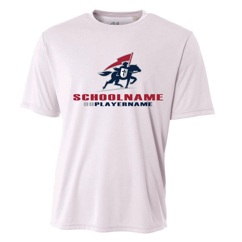Men's Performance T-Shirt - White - Logo School Player
