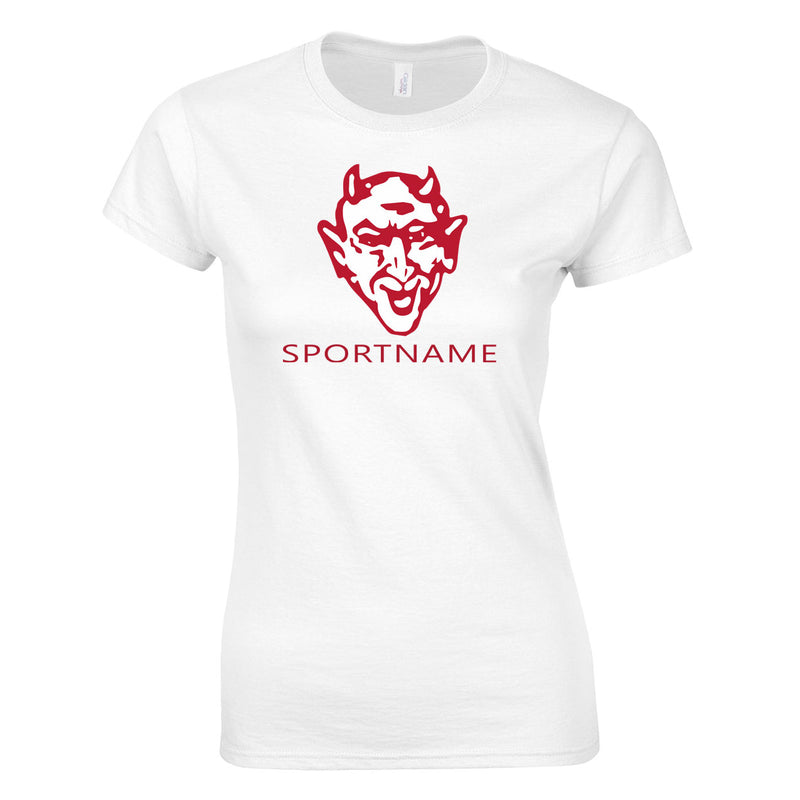 Women's Semi-Fitted Classic T-Shirt  - White - Big Logo