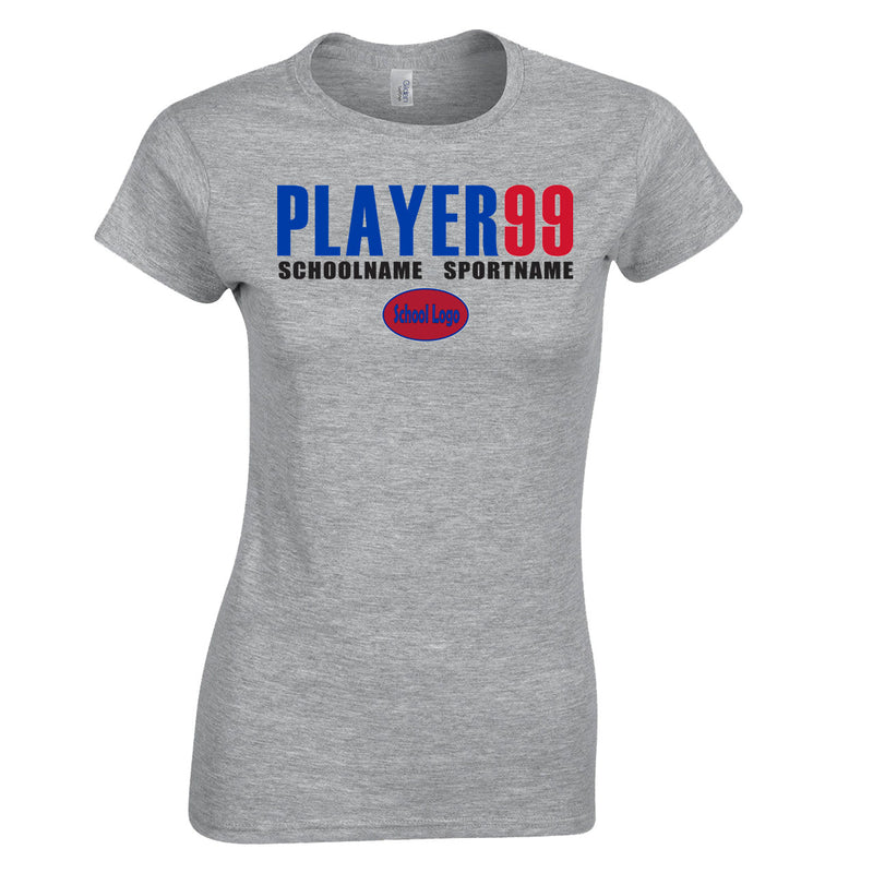 Women's Classic T-Shirt - Sport Grey - Cap Name Number