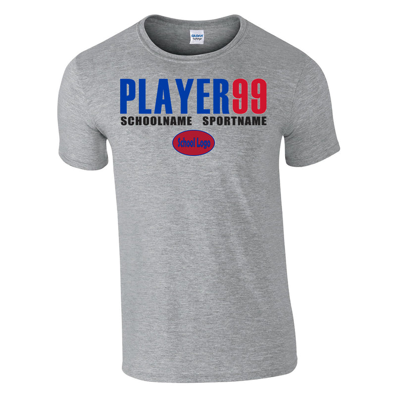 Youth Classic T-Shirt - Sport Grey - Cap Name Number
