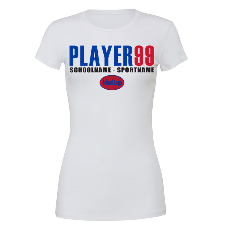 Women's Premium T_Shirt - White - Cap Name Number