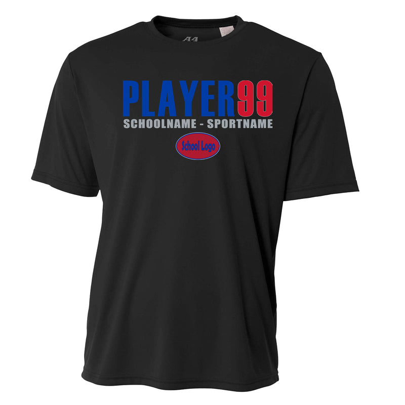 Youth Performance T-Shirt - Black - Cap Name Number
