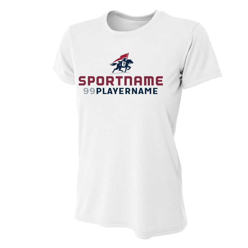 Women's Performance T-Shirt - White - Logo Sport Name