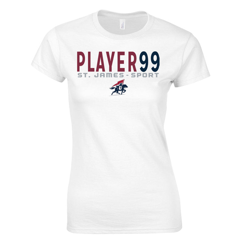 Women's Classic T-Shirt - White - Cap Name Number
