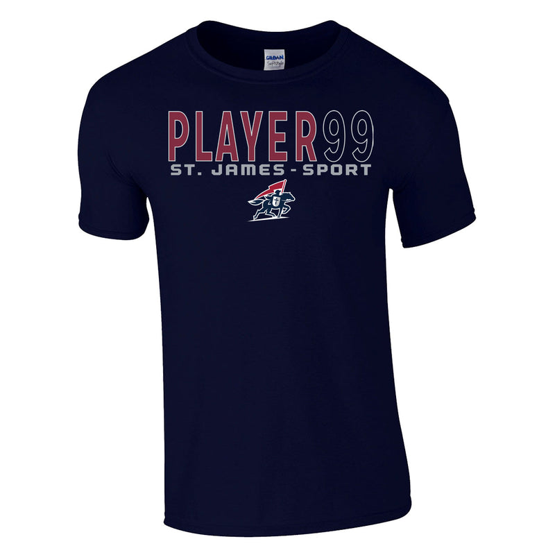 Youth Classic T-Shirt - Navy - Cap Name Number
