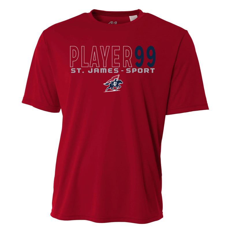 Youth Performance T-Shirt - Cardinal - Cap Name Number