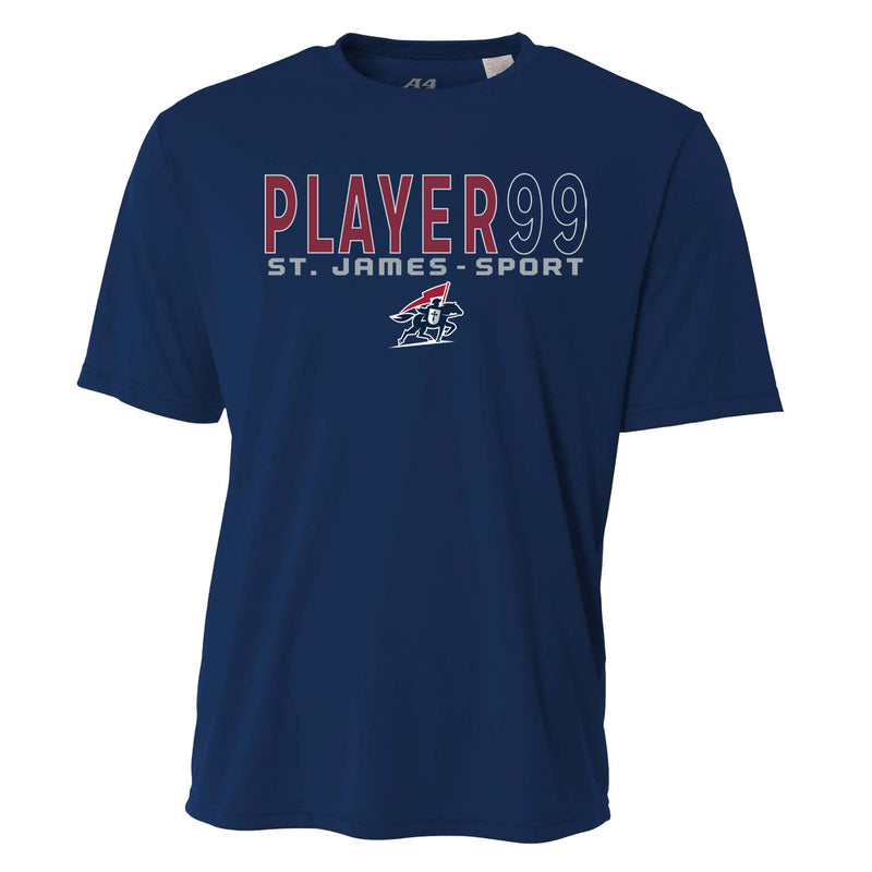 Youth Performance T-Shirt - Navy - Cap Name Number