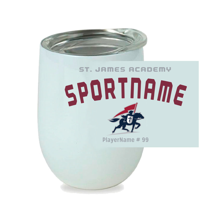 Stemless Wine Cup - White - Sport Arch