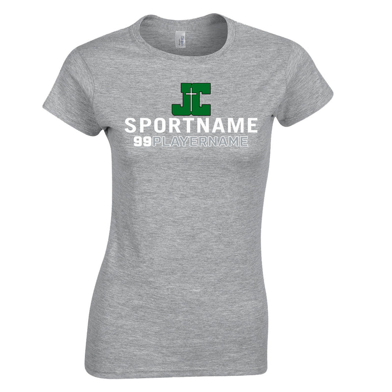 Women's Classic T-Shirt - Sport Grey - Logo Sport Name