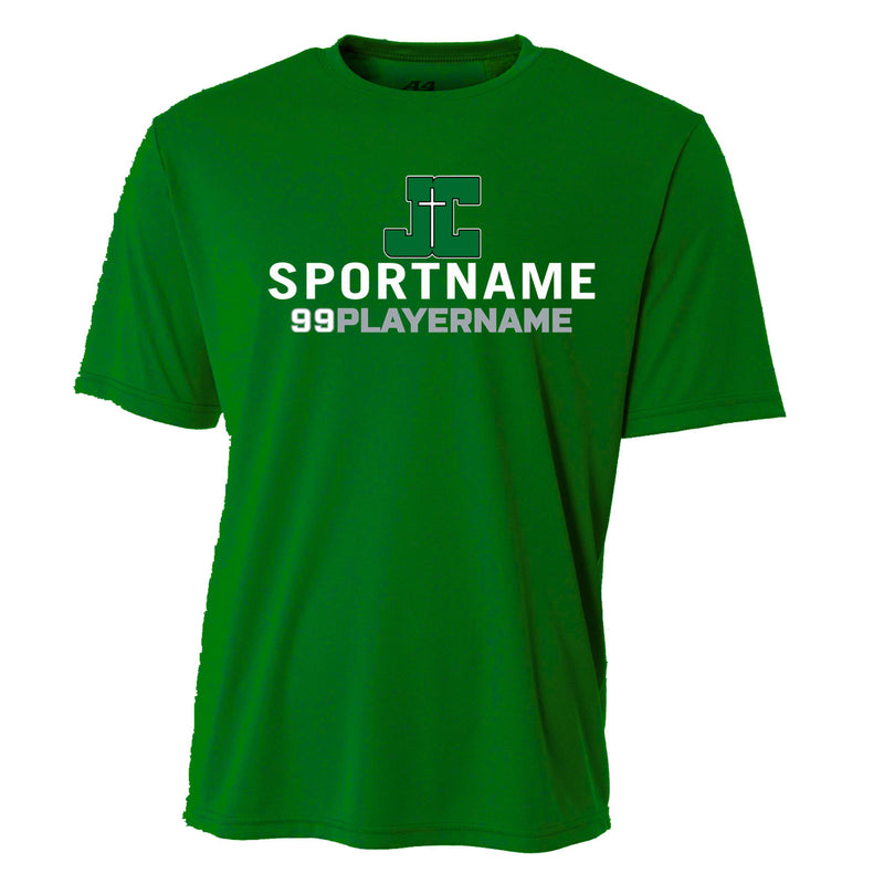 Men's Performance T-Shirt - Kelly Green - Logo Sport Name