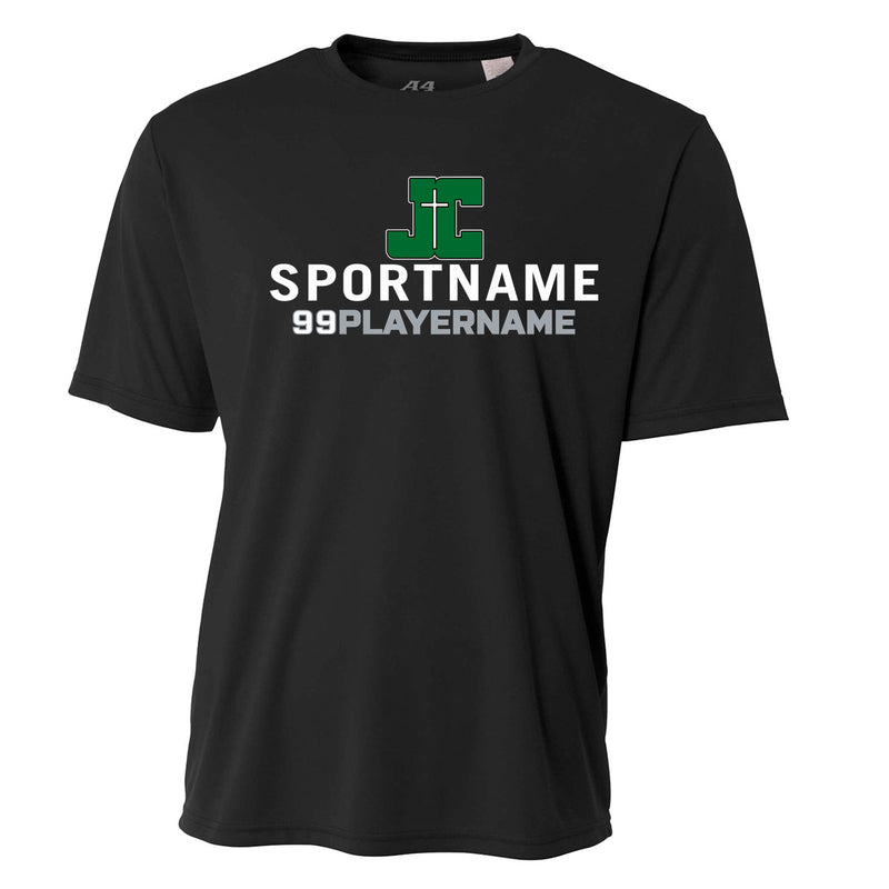 Youth Performance T-Shirt - Black - Logo Sport Name