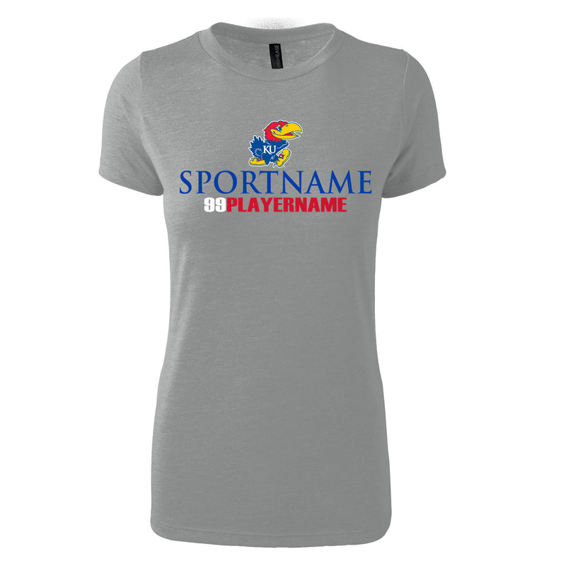Women's Triblend T-Shirt - Grey Heather - Logo Sport Name