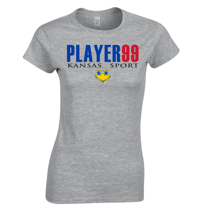 Women's Semi-Fitted Classic T-Shirt  - Sport Grey - Cap Name Number