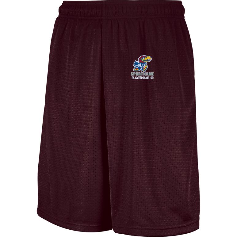 Russell Mesh Shorts with Pockets - Black - Sport Name